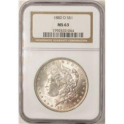 1882-O $1 Morgan Silver Dollar Coin NGC MS63