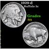 Image 1 : 1929-d Buffalo Nickel 5c Grades f+