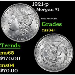 1921-p Morgan Dollar $1 Grades Choice+ Unc
