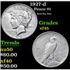 Image 1 : 1927-d Peace Dollar $1 Grades xf+