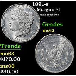 1891-s Morgan Dollar $1 Grades Select Unc