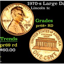 1970-s Large Date Lincoln Cent 1c Grades Gem++ Proof rd