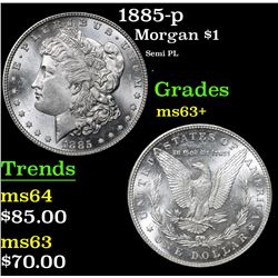 1885-p Morgan Dollar $1 Grades Select+ Unc