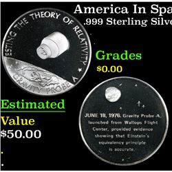 America In Space Testing The Theory Of Relativity .999 Sterling Silver Round