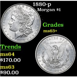 1880-p Morgan Dollar $1 Grades Select+ Unc