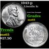 Image 1 : 1943-p Lincoln Cent 1c Grades GEM Unc