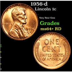 1956-d Lincoln Cent 1c Grades Choice+ Unc RD