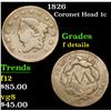 Image 1 : 1826 Coronet Head Large Cent 1c Grades f details