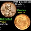 Image 1 : 1955-p Mint Error Lincoln Cent 1c Grades Choice Unc BN