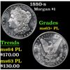 Image 1 : 1880-s Morgan Dollar $1 Grades Select Unc+ PL