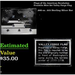 Flags of the American Revolution Franklin Mint Set Valley Forge Flag 365 Grams Sterling Silver