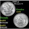 Image 1 : 1881-p Morgan Dollar $1 Grades Choice Unc