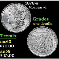 1878-s Morgan Dollar $1 Grades Unc Details