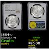 Image 1 : NGC 1884-o Morgan Dollar $1 Graded ms64 By NGC