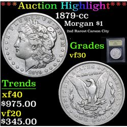 ***Auction Highlight*** 1879-cc Morgan Dollar $1 Graded vf++ By USCG (fc)
