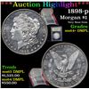 Image 1 : ***Auction Highlight*** 1898-p Morgan Dollar $1 Graded Choice Unc+ DMPL By USCG (fc)