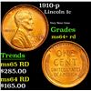 Image 1 : 1910-p Lincoln Cent 1c Grades Choice+ Unc RD