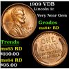 Image 1 : 1909 VDB Lincoln Cent 1c Grades Choice+ Unc RD