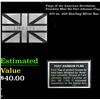 Image 1 : Flags of the American Revolution Franklin Mint Set Fort Johnson Flag 415 Grams Sterling Silver
