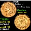 Image 1 : 1908 Indian Cent 1c Grades Choice+ Unc RD