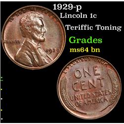 1929-p Lincoln Cent 1c Grades Choice Unc BN