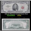 Image 1 : 1963 $5 Red seal United States Note Grades vf++
