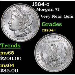 1884-o Morgan Dollar $1 Grades Choice+ Unc