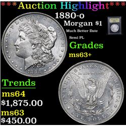 ***Auction Highlight*** 1880-o Morgan Dollar $1 Graded Select+ Unc By USCG (fc)