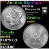 Image 1 : ***Auction Highlight*** 1880-o Morgan Dollar $1 Graded Select+ Unc By USCG (fc)