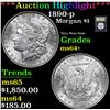 Image 1 : ***Auction Highlight*** 1890-p Morgan Dollar $1 Graded Choice+ Unc By USCG (fc)