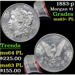 1883-p Morgan Dollar $1 Grades Select Unc+ PL