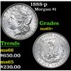Image 1 : 1888-p Morgan Dollar $1 Grades GEM+ Unc