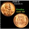 Image 1 : 1949-d Lincoln Cent 1c Grades Select+ Unc RD