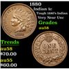 Image 1 : 1880 Indian Cent 1c Grades Choice AU/BU Slider