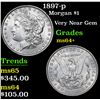 Image 1 : 1897-p Morgan Dollar $1 Grades Choice+ Unc