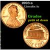 Image 1 : 1993-s Lincoln Cent 1c Grades Gem++ Proof rd Deep Cameo