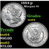 Image 1 : 1884-p Morgan Dollar $1 Grades Choice Unc