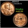 Image 1 : 1934-d Lincoln Cent 1c Grades Select Unc RB
