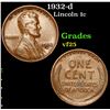 Image 1 : 1932-d Lincoln Cent 1c Grades vf+