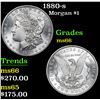 Image 1 : 1880-s Morgan Dollar $1 Grades GEM+ Unc