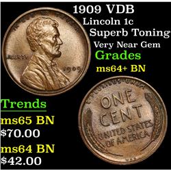 1909 VDB Lincoln Cent 1c Grades Choice+ Unc BN