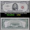 Image 1 : 1963 $5 Red seal United States Note Grades vf++