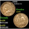 Image 1 : 1860 Indian Cent 1c Grades Choice AU