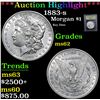 Image 1 : ***Auction Highlight*** 1883-s Morgan Dollar $1 Graded Select Unc By USCG (fc)