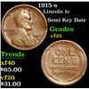 Image 1 : 1915-s Lincoln Cent 1c Grades vf+