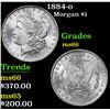 Image 1 : 1884-o Morgan Dollar $1 Grades GEM+ Unc