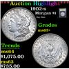 Image 1 : ***Auction Highlight*** 1902-s Morgan Dollar $1 Graded Select+ Unc By USCG (fc)