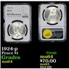 Image 1 : NGC 1924-p Peace Dollar $1 Graded ms64 By NGC