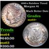 Image 1 : 1890-s Rainbow Toned Morgan Dollar $1 Grades Select+ Unc