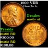 Image 1 : 1909 VDB Lincoln Cent 1c Grades Gem+ Unc RD